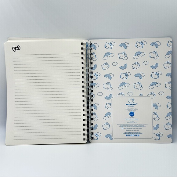 Sanrio Hello Kitty 2025 Large Spiral Planner - Blue Soft Leather Cover - Picture 10 of 11